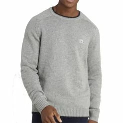 Calvin Klein Golf Gents Chunky Crew Neck Sweater Grey -Cheap Footwear Store P CKMA21529CKGOLFGENTSCHUNKYCREWNECKSWEATGREYMARL 2 L