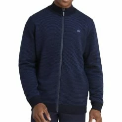 Calvin Klein Golf Gents Ottoman Full Zip Lined Sweater Navy -Cheap Footwear Store P CKMA21530CKGOLFGENTSOTTOMANFULLZIPLINEDSWEATNAVY 2 L