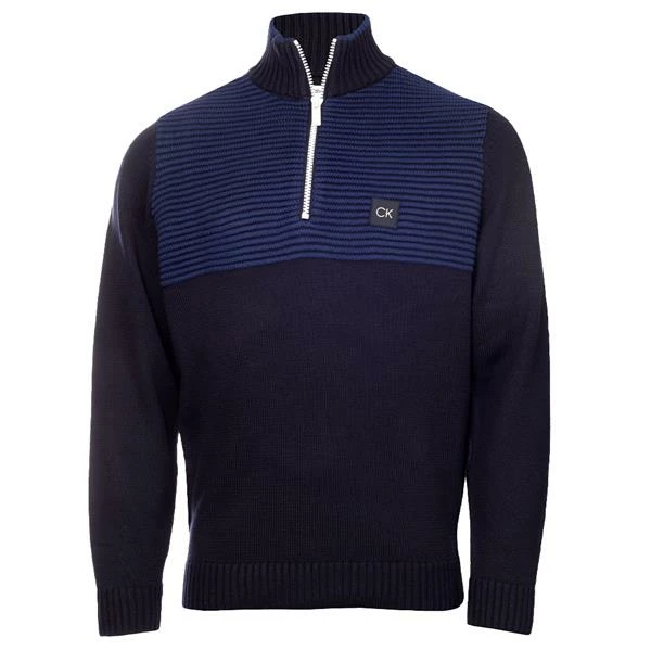 Calvin Klein Golf Gents Aneto ¼ Zip Sweater Navy 3 Calvin Klein Golf Gents Aneto ¼ Zip Sweater Navy