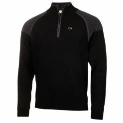 Calvin Klein Golf Gents Pico ¼ Zip Lined Sweater Black