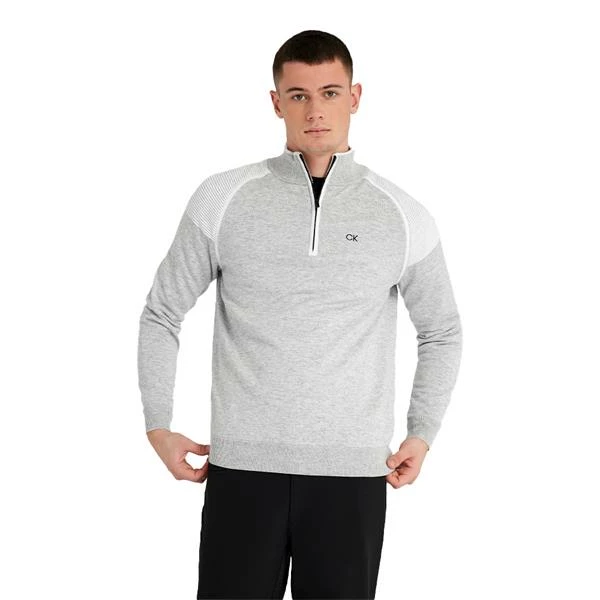 Calvin Klein Golf Gents Pico ¼ Zip Lined Sweater Silver Marl 7 Calvin Klein Golf Gents Pico ¼ Zip Lined Sweater Silver Marl - Image 5