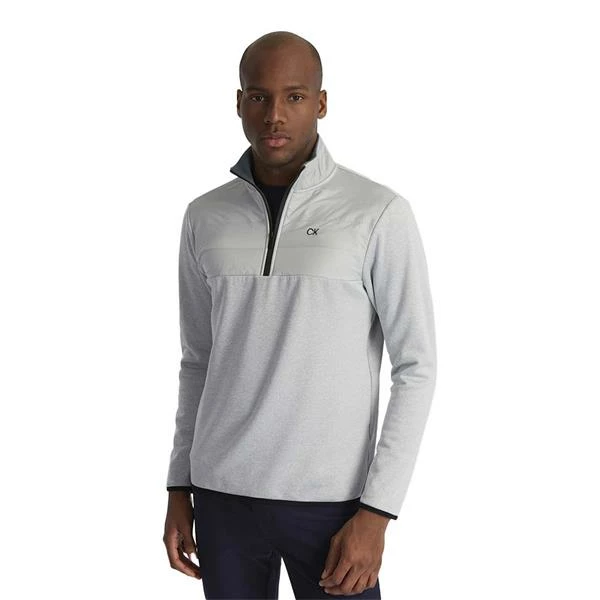 Calvin Klein Golf Gents Ramond Hybrid ¼ Zip Midlayer Silver Marl 3 Calvin Klein Golf Gents Ramond Hybrid ¼ Zip Midlayer Silver Marl