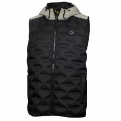 Calvin Klein Golf Gents Bridgeport Padded Gilet Grey Marl - Black