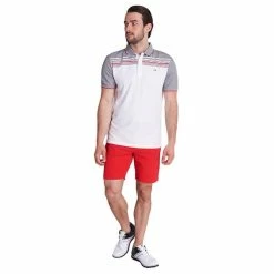 Calvin Klein Golf Gents Nelson Polo Shirt White Grey Marl -Cheap Footwear Store P CKMS21482CALVINKLEINSHIRTWHITEGREYMARLGENTS 5 L