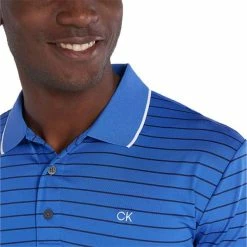 Calvin Klein Golf Gents Bolsa Stripe Polo Shirt Ocean Blue -Cheap Footwear Store P CKMS22530CALVINKLEINSHIRTOCEANBLUEGENTS 5 L