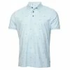 Calvin Klein Golf Gents Monogram Pique Polo Shirt Arctic Ice Urban