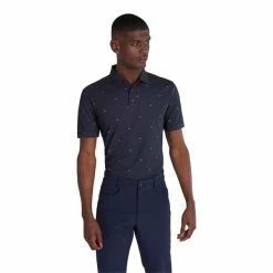 Calvin Klein Golf Gents Monogram Pique Polo Shirt Navy Arctic Ice -Cheap Footwear Store P CKMS22532CALVINKLEINSHIRTNAVYARCTICICEGENTS 2 L