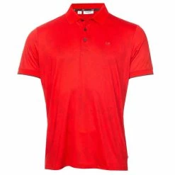 Calvin Klein Golf Gents Course Print Polo Shirt Cardinal Red