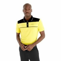Calvin Klein Golf Gents Blackwater Polo Shirt Acid Yellow -Cheap Footwear Store P CKMS23746CALVINKLEINSHIRTACIDYELLOWGENTS 2 L