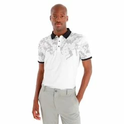 Calvin Klein Golf Gents Nashua Printed Polo Shirt White - Black -Cheap Footwear Store P CKMS23749CALVINKLEINSHIRTWHITEBLACKGENTS 2 L