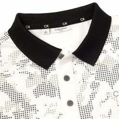 Calvin Klein Golf Gents Nashua Printed Polo Shirt White - Black -Cheap Footwear Store P CKMS23749CALVINKLEINSHIRTWHITEBLACKGENTS 5 L
