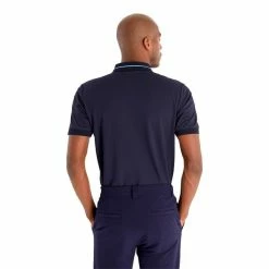 Calvin Klein Golf Gents Whitman Zipped Polo Shirt Navy -Cheap Footwear Store P CKMS23750CALVINKLEINSHIRTNAVYGENTS 3 L