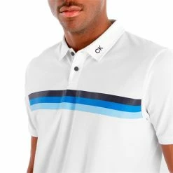 Calvin Klein Golf Gents Parker Polo Shirt White - Blue 13 Calvin Klein Golf Gents Parker Polo Shirt White - Blue -Cheap Footwear Store P CKMS23752CALVINKLEINSHIRTWHITEBLUEGENTS 5 L