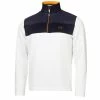 Calvin Klein Golf Gents Danvers ¼ Zip Top White - Navy