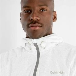 Calvin Klein Golf Gents Nantucket Print Windbreaker White Pink Silver -Cheap Footwear Store P CKMS23760CKWINDBREAKERWHITEPINKSILVERGENTS 5 L