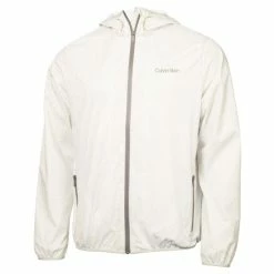 Calvin Klein Golf Gents Nantucket Print Windbreaker White Pink Silver