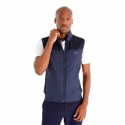 Calvin Klein Golf Gents Malden Hybrid Gilet Navy -Cheap Footwear Store P CKMS23762CALVINKLEINGILETNAVYGENTS 2 L