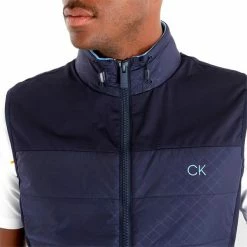 Calvin Klein Golf Gents Malden Hybrid Gilet Navy -Cheap Footwear Store P CKMS23762CALVINKLEINGILETNAVYGENTS 5 L