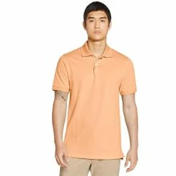 Nike Gents Polo Printed Slim Fit Shirt Orange Chalk (714)