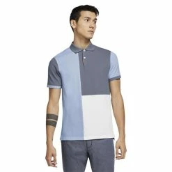 Gents The Nike Colour-Blocked Slim Polo Shirt Slate - Hydrogen Blue (493) -Cheap Footwear Store P CU9537NIKESHIRTSLATEBLUE493GENTS 1 L