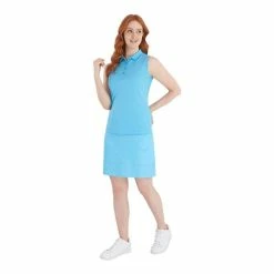 Calvin Klein Golf Ladies Sleeveless Performance Cotton Pique Polo Shirt Herit Blue -Cheap Footwear Store P D9651CALVINKLEINSHIRTHERITBLUELADIES 4 L