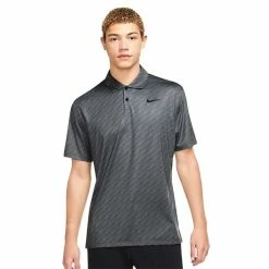 Nike Gents Dri-FIT Vapor Stripe Polo Shirt Dark Smoke (070)