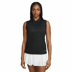 Nike Ladies Dri-FIT Victory Sleeveless Polo Shirt Black (010) -Cheap Footwear Store P DH2312NIKESHIRTBLACK010LADIES 3 L
