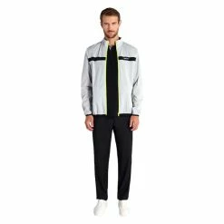 DKNY Gents Full Zip Windbreaker Silver -Cheap Footwear Store P DKG0014DKNYWINDBREAKERSILVERGENTS 4 L