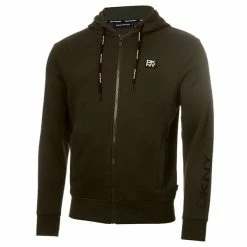 DKNY Gents South Street Full Zip Hoodie Army Green