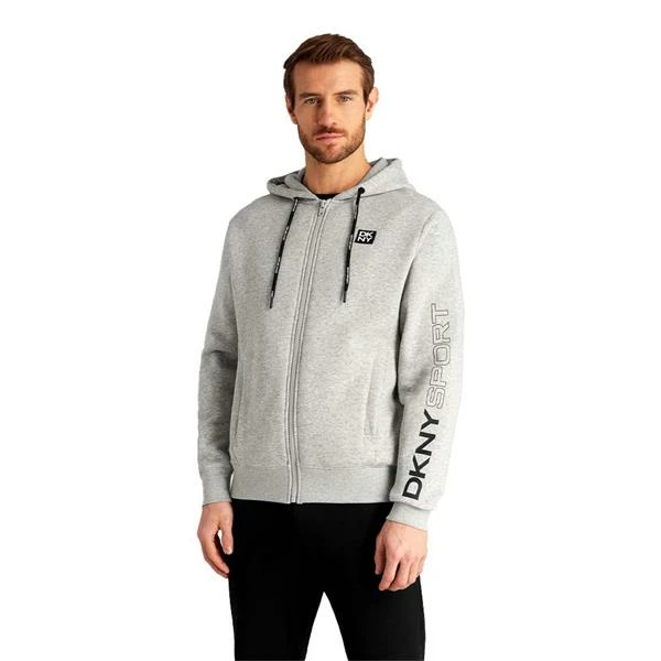 DKNY Gents South Street Full Zip Hoodie Silver Marl 5 DKNY Gents South Street Full Zip Hoodie Silver Marl - Image 3
