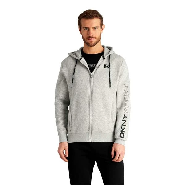 DKNY Gents South Street Full Zip Hoodie Silver Marl 6 DKNY Gents South Street Full Zip Hoodie Silver Marl - Image 4