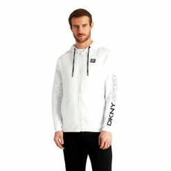 DKNY Gents South Street Full Zip Hoodie White -Cheap Footwear Store P DKS0014DKNYHOODIEWHITEGENTS 3 L