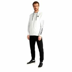 DKNY Gents South Street Full Zip Hoodie White -Cheap Footwear Store P DKS0014DKNYHOODIEWHITEGENTS 5 L