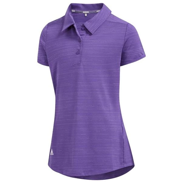 ADIDAS Junior Girls Novelty Polo Shirt Purple 3 ADIDAS Junior Girls Novelty Polo Shirt Purple