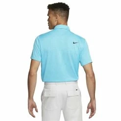 Nike Gents Dri-FIT Tour Jacquard Polo Shirt Baltic Blue Black (416) -Cheap Footwear Store P DR5303NIKESHIRTBALTICBLUEBLACK416GENTS 1 L