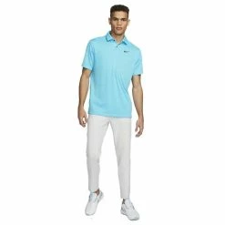 Nike Gents Dri-FIT Tour Jacquard Polo Shirt Baltic Blue Black (416) -Cheap Footwear Store P DR5303NIKESHIRTBALTICBLUEBLACK416GENTS 2 L
