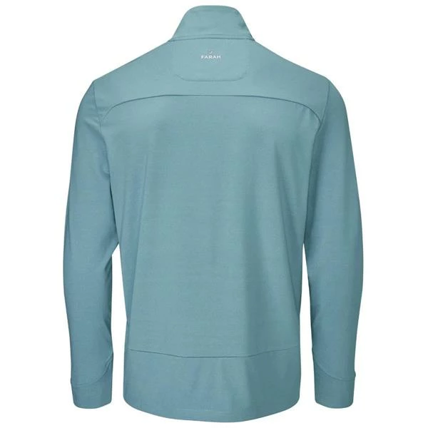 Farah Gents Hayes ¼ Zip Top Teal Hue 4 Farah Gents Hayes ¼ Zip Top Teal Hue - Image 2