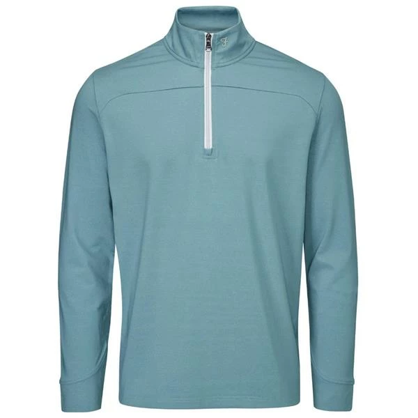 Farah Gents Hayes ¼ Zip Top Teal Hue 3 Farah Gents Hayes ¼ Zip Top Teal Hue