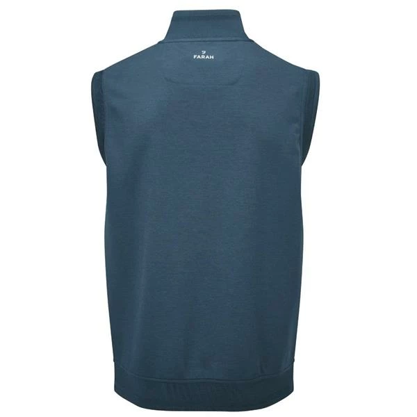 Farah Gents Clint ¼ Zip Gilet Teal 4 Farah Gents Clint ¼ Zip Gilet Teal - Image 2