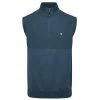 Farah Gents Clint ¼ Zip Gilet Teal