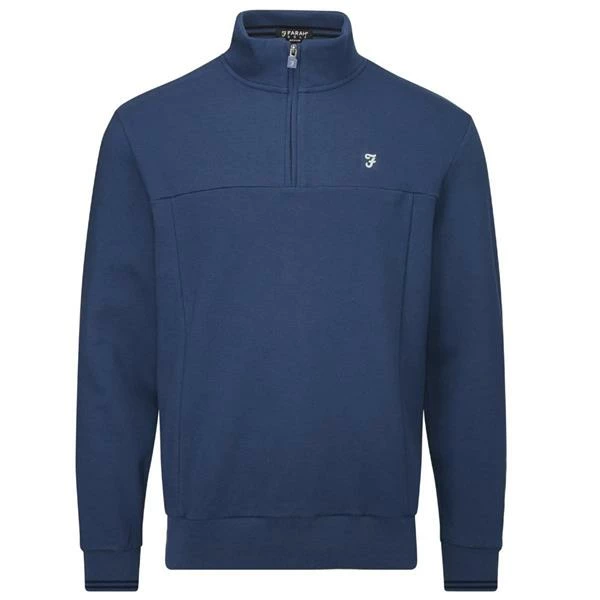 Farah Gents Tisdale ¼ Zip Top Regatta Blue 3 Farah Gents Tisdale ¼ Zip Top Regatta Blue
