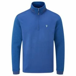 Farah Gents Warren ¼ Zip Top Regatta Blue