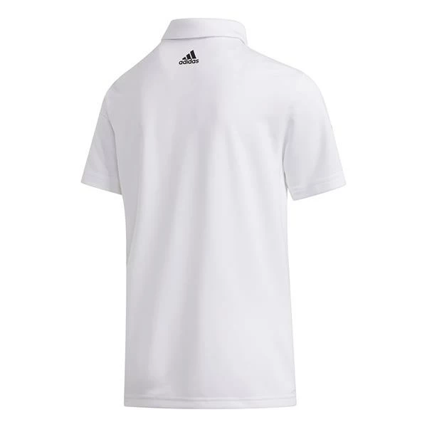 ADIDAS Junior - Boys 3-Stripes Polo Shirt White 4 ADIDAS Junior - Boys 3-Stripes Polo Shirt White - Image 2