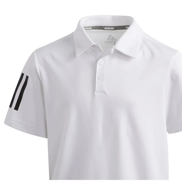 ADIDAS Junior - Boys 3-Stripes Polo Shirt White 5 ADIDAS Junior - Boys 3-Stripes Polo Shirt White - Image 3