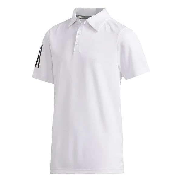 ADIDAS Junior - Boys 3-Stripes Polo Shirt White 3 ADIDAS Junior - Boys 3-Stripes Polo Shirt White