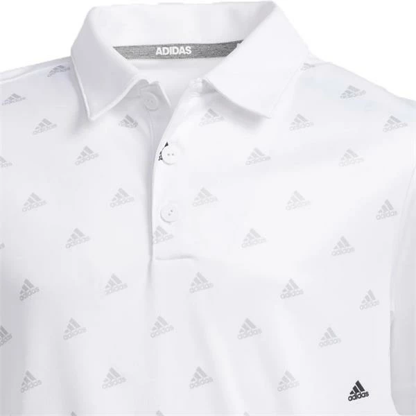 ADIDAS Junior - Boys Printed Polo Shirt White 5 ADIDAS Junior - Boys Printed Polo Shirt White - Image 3
