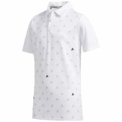 ADIDAS Junior - Boys Printed Polo Shirt White