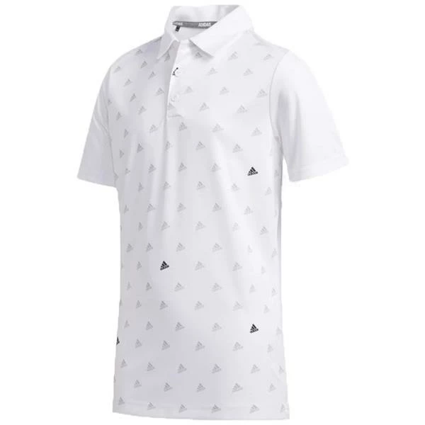 ADIDAS Junior - Boys Printed Polo Shirt White 3 ADIDAS Junior - Boys Printed Polo Shirt White