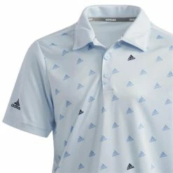 ADIDAS Junior - Boys Printed Polo Shirt Sky - Tint -Cheap Footwear Store P FI8716ADIDASSHIRTSKYTINTBOYS 2 L