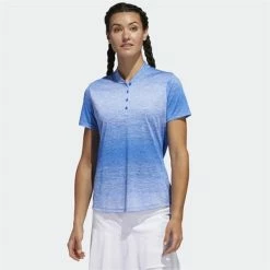 ADIDAS Ladies Gradient SS Polo Glory Blue 8 ADIDAS Ladies Gradient SS Polo Glory Blue -Cheap Footwear Store P FI9518ADILDSGRADIENTPOLOBLUE 2 L